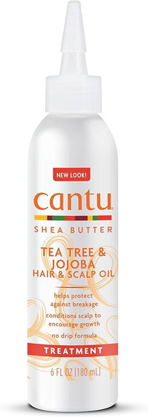 Cantu Shea Butter Tea Tree & Jojoba Hair & Scalp Oil 6 Ounce (180ml)