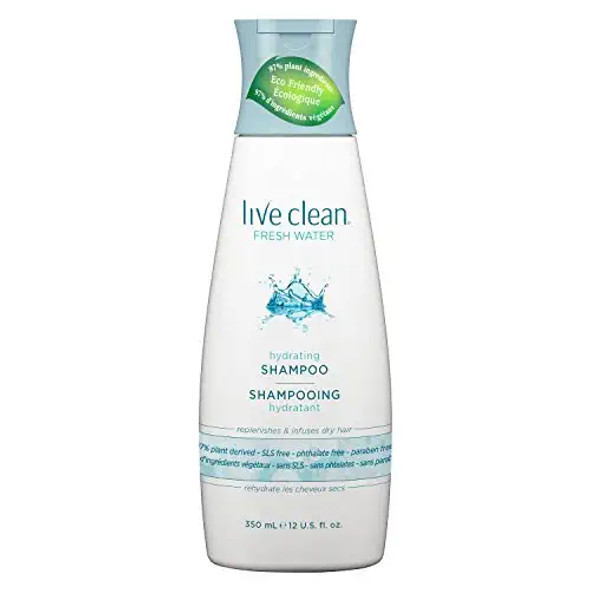 Live Clean Fresh Water Hydrating Shampoo and Conditioner Bundle With Rosemary Leaf Extract Vitamin E and Lavender Extract 12 fl. oz. Each