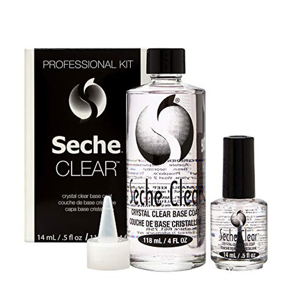 Seche Clear BEST Nail Base Coat Professional Kit for Home Manicure by Seche