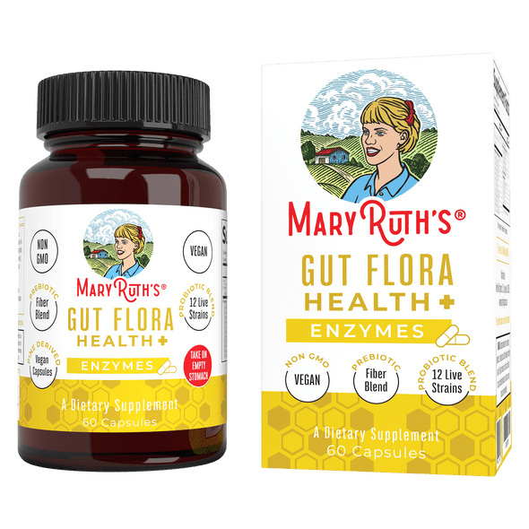 MaryRuth Organics Gut Flora Health+ Enzymes (60 Count)