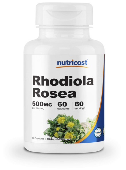 Nutricost Rhodiola Rosea 500mg, 60 Vegetarian Capsules - Gluten Free and Non-GMO Rhodiola Rosea Supplement