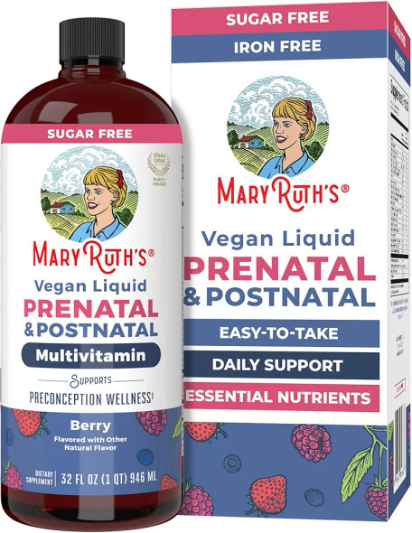 MaryRuth Organics Prenatal & Postnatal Liquid Multivitamin (32 oz)