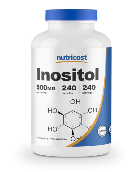 Nutricost Inositol Capsules 500mg, 240 Capsules - Non-GMO, Gluten Free