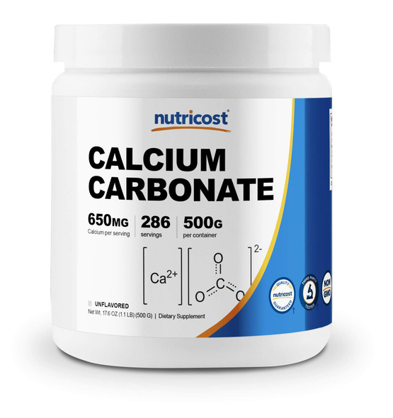 Nutricost Calcium Carbonate Powder 500 Grams
