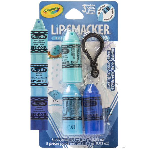 Lip Smacker Crayola Crayon Stackable Flavored Clear Lip Balm Blue