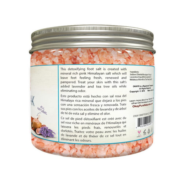 Okay Himalayan Pink Salt Foot Soak With  Tea Tree Oil lavender 20 Ounce