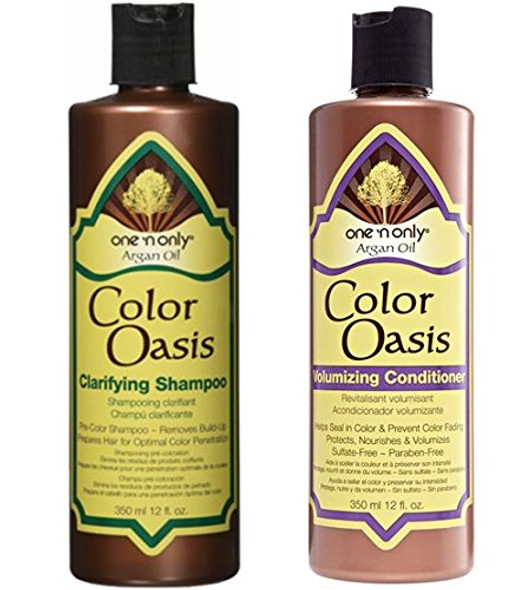 One n Only Argan Oil Shampoo and Conditioner Color Oasis Clarifying 12oz Set