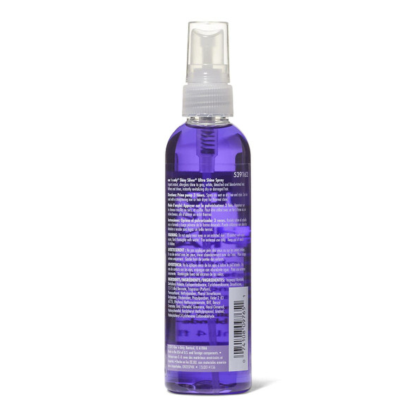 One n Only Shiny Silver Ultra Shine Spray Restores Shiny Brightness to White Grey Bleached Frosted or BlondeTinted Hair Instantly Revitalizes Dry Hair Prevents Color Fading 4 Fl. Oz
