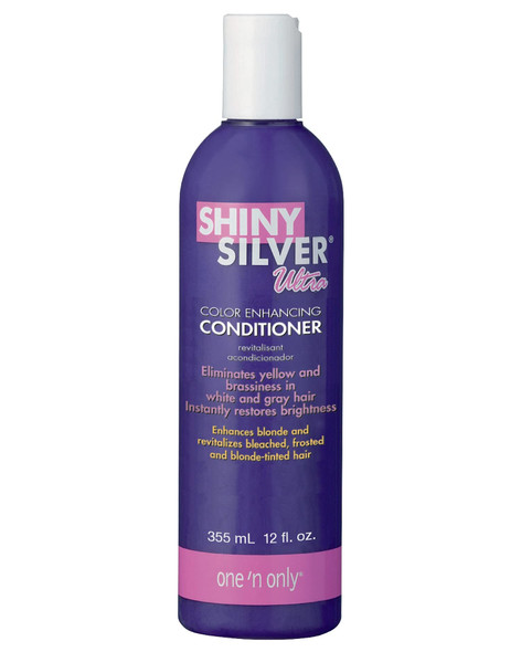One n Only Shiny Silver Ultra ColorEnhancing Conditioner Restores Shiny Brightness to White Grey Bleached Frosted or BlondeTinted Hair Protects Hair Color  12 Fl. Oz