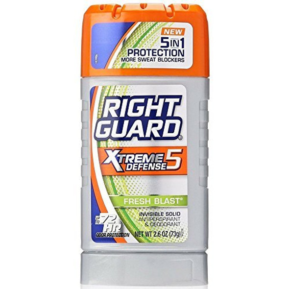 Right Guard Xtreme Defense 5 AntiPerspirant  Deodorant Fresh Blast 2.60 oz