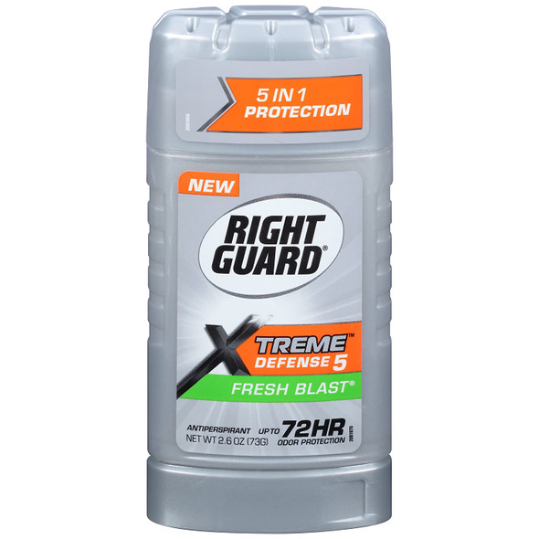 Right Guard Xtreme Defense 5 AntiPerspirant  Deodorant Fresh Blast 2.60 oz