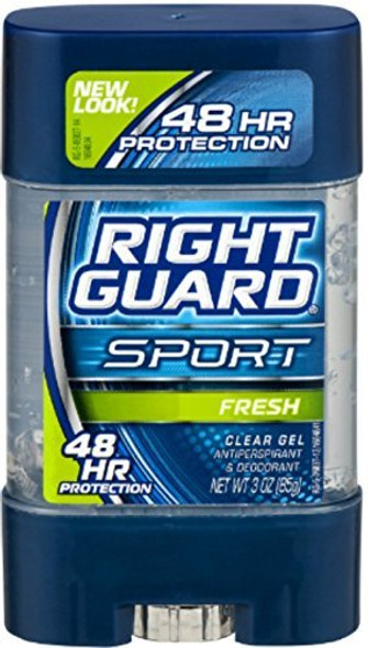 Right Guard Sport 3D Odor Defense AntiPerspirant Deodorant Clear Gel Fresh 3 oz Pack of 5