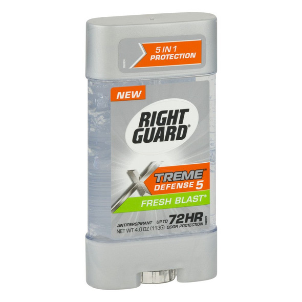 Right Guard Total Defense AntiPerspirant Deodorant Power Gel Fresh Blast 4 oz Pack of 4