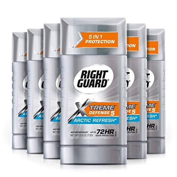 Right Guard Xtreme Defense Antiperspirant Deodorant Invisible Solid Stick Arctic Refresh 2.6 oz