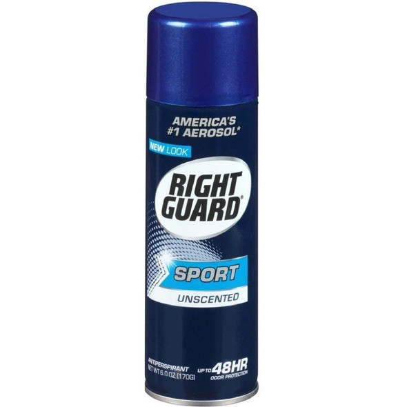 Right Guard Sport Unscented Aerosol Antiperspirant Spray 6 oz Pack of 7