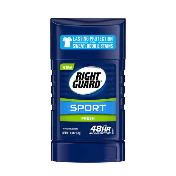 Right Guard Sport Antiperspirant Deodorant Invisible Solid Stick Fresh 1.8 Ounce Pack of 12