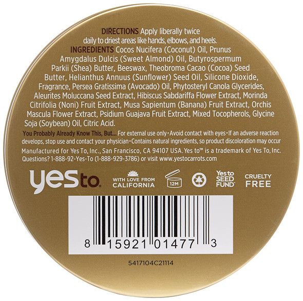 Yes To Coconut Head to Toe Restoring Body Balm 3 Ounce