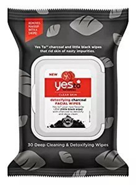 Yes to Tomatoes Detoxifying Charcoal Facial Wipes 30 Count per Pack 5 Pack