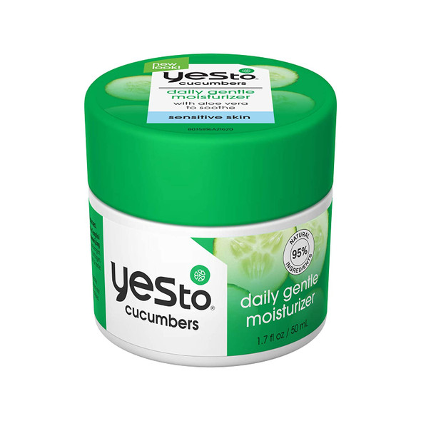 Yes To Cucumbers Sooth And Calming Daily Gentle Moisturizer For Sensitive Skin With Aloe And Sweet Almond Oil 1.7 Fl Oz