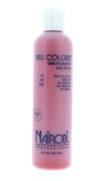 Nairobi TruColors SemiPermanent Hair Color for Unisex No5 Jet Red 8 Ounce