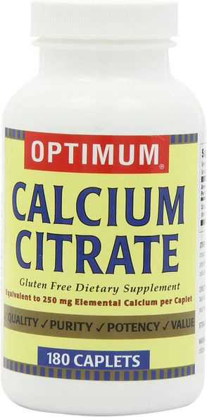 Optimum Calcium Citrate 180 Caplets