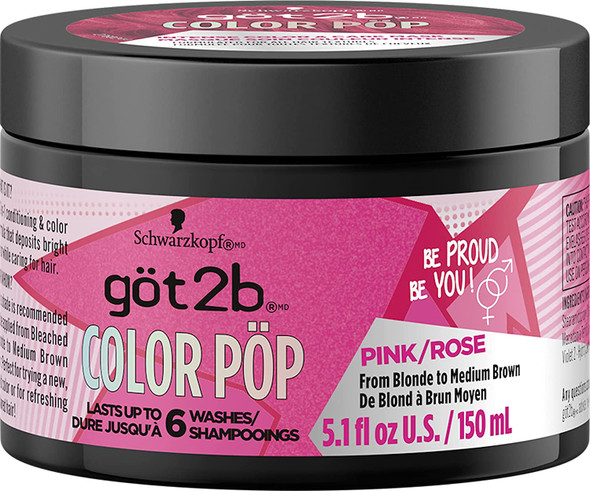 Got2b Color Pop SemiPermanent Hair Color Mask Pink 5.1 oz