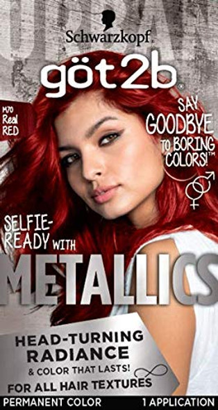 Got2b Metallic Permanent Hair Color M76 Real Red