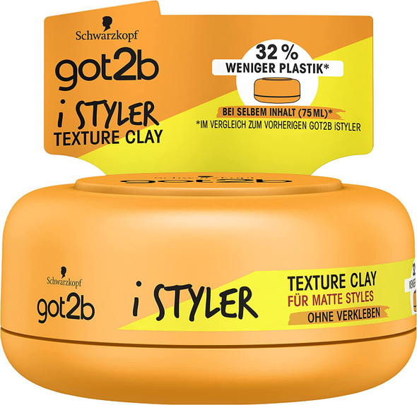 got2b iStyler Texture Clay Hold 4 75ml Hair Wax for Men Gives a Cool Matt Effect Hair Cream for a Textured Matte Defined Style