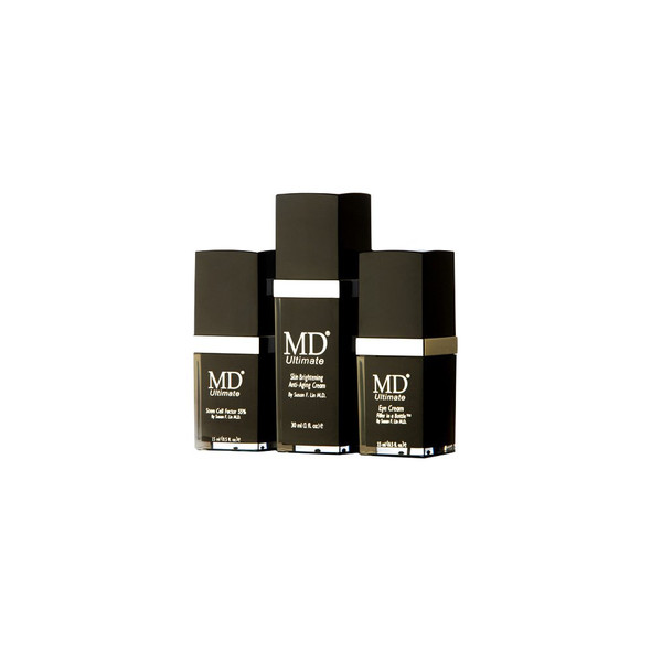 MD Skin Care Kit Ultimate Eye Cream Ultimate Stem Cell Factor 55 and Ultimate Antiaging Skin Brightening Cream