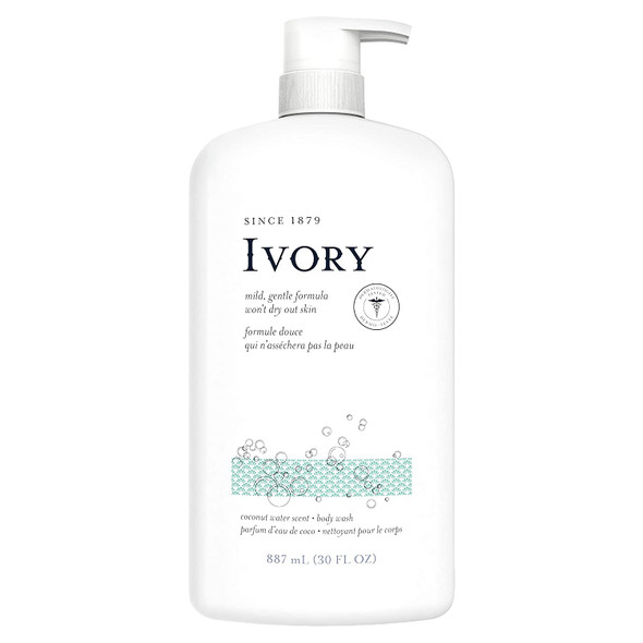 Ivory Clean Coconut Water Scent Body Wash 30 Oz