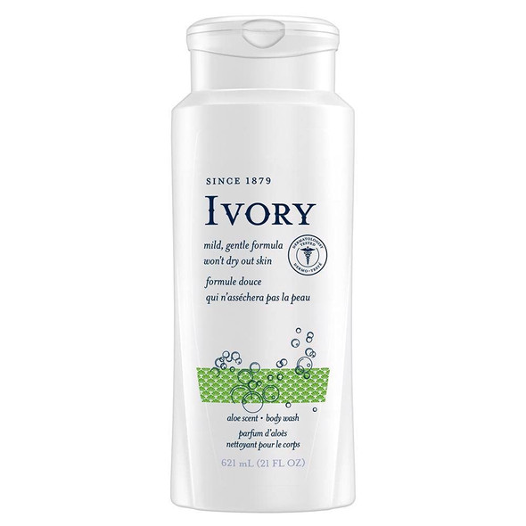 Ivory Scented Body Wash Aloe 21 oz Pack of 4