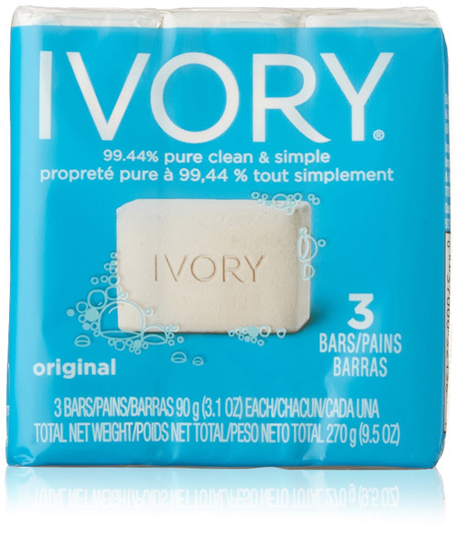 Ivory Simply Bath Bar for Unisex 3 Count