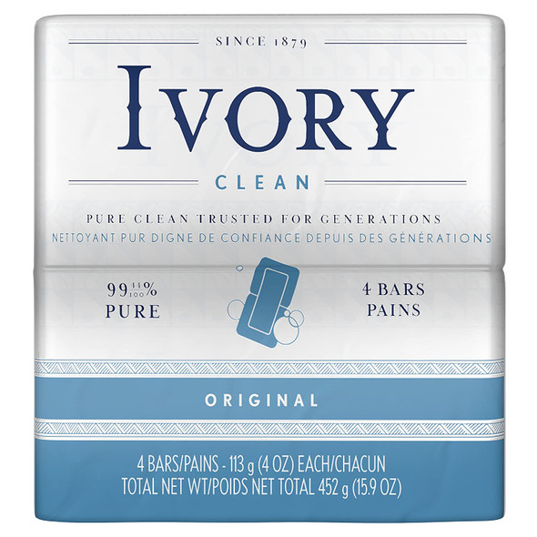 Ivory Original 4Count Bath Size Bars 4 Oz 15.9 Ounce