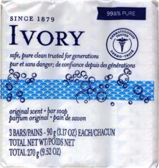 Ivory Original Bar Soap 3.1 oz  3 ea