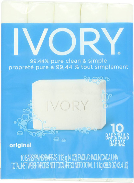 Ivory Original 10Count Bath Size Bars 4 Oz 38.8 Ounce