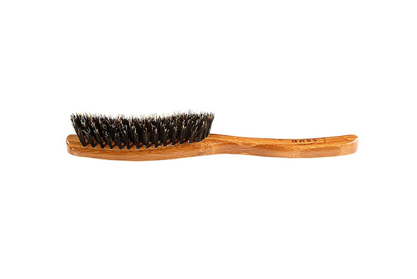 Bass Brushes  Shine  Condition Hair Brush  Natural Bristle FIRM  Pure Bamboo Handle  7 Row Contour  Dark Finish  Model 126  DB