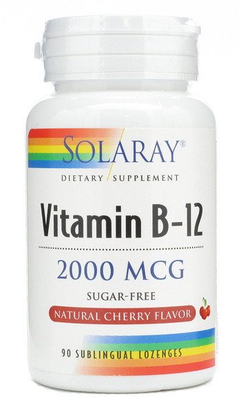 Solaray Vitamin B 12 2000mcg, 90 Lozenges
