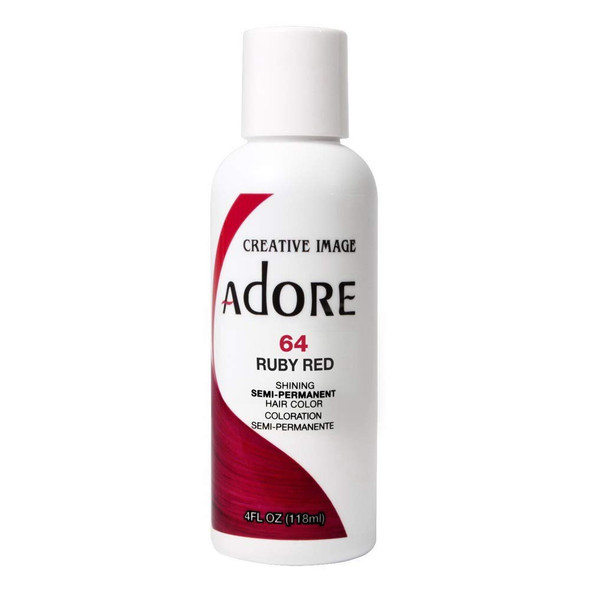 Rinse Out Semipermanent Hair Colour Ruby Red64 118Ml By Adore