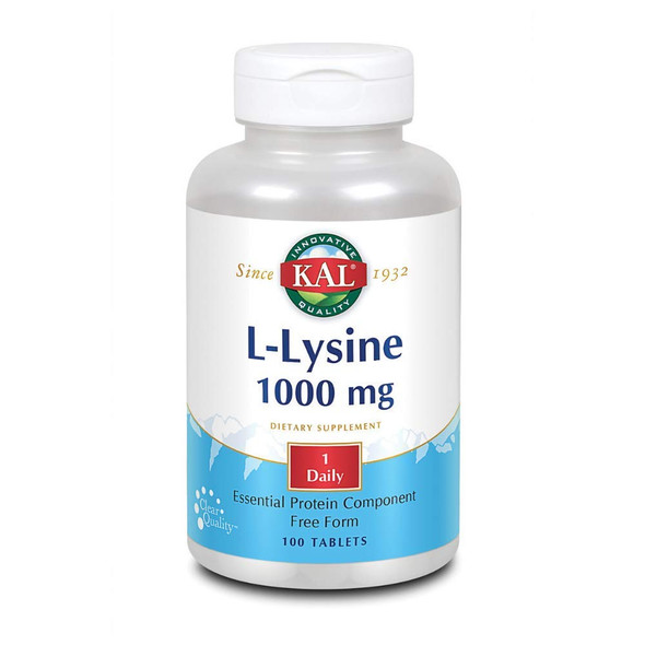 KAL 1000 Mg L-lysine Tablets, 100 Count