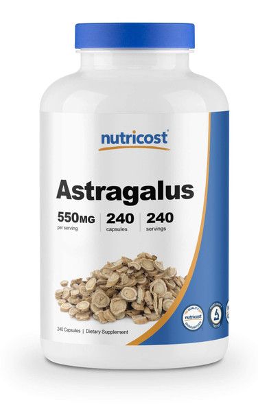 Nutricost Astragalus Capsules 550mg, 240 Capsules - Non-GMO and Gluten Free