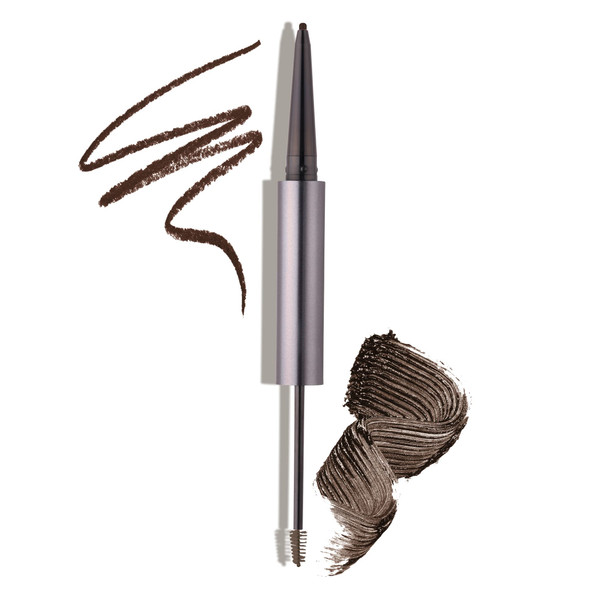 Julep Brow 101 Waterproof DualEnded Eyebrow Pencil and Tinted Brow Gel with Thickening Silk Fibers Dark Brown  Julep Eyeshadow 101 Creme to Powder Waterproof Eyeshadow Stick Champagne Shimmer