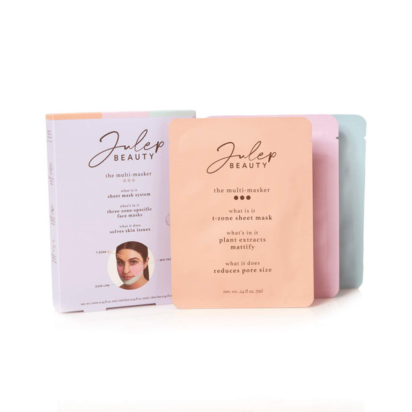 Julep The Multi Masker Full Face Mask System for TZone Mid Face and Chin Line for Perfect Glowing Skin