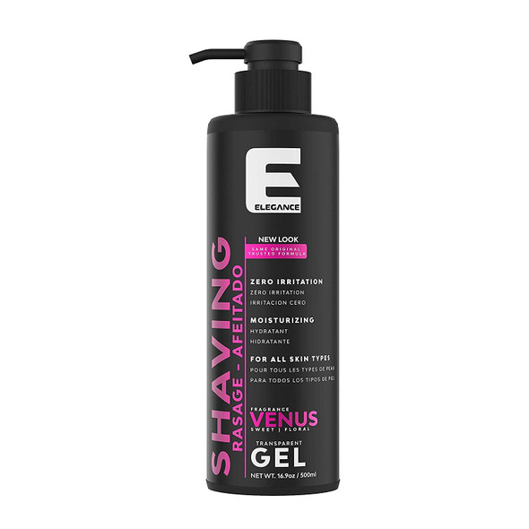 Elegance Transparent Shaving Gel Venus 16.9 Oz