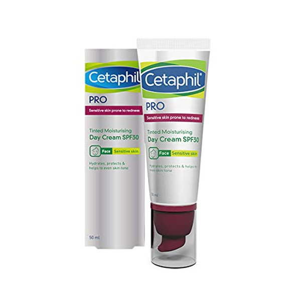 Cetaphil PRO Sensitive Tinted Moisturising Day Cream SPF30 | 50ml | for Redness or Rosacea Prone Skin | Dermatologically tested, 50 millilitre