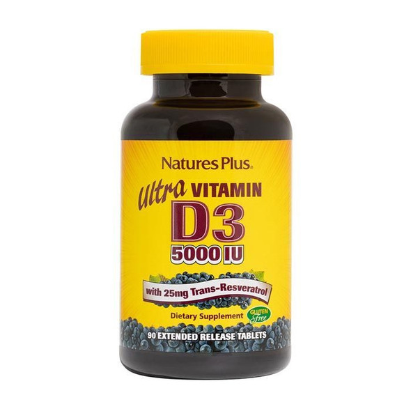 Natures Plus Vitamin D3 With Trans Resveratrol 90 tablets