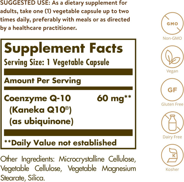 Solgar Coq 10 60 Mg Vegetable Capsules 30'S