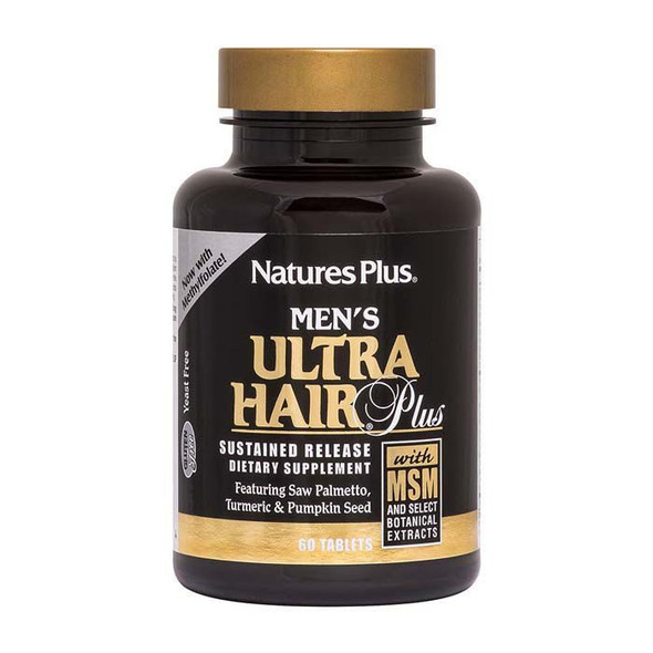 Natures Plus Ultra Hair Plus Sustained Release Mens Tablet 60's