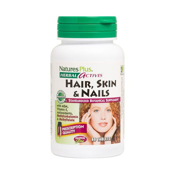 Natures Plus Herbal Actives Hair Skin & Nails 60's