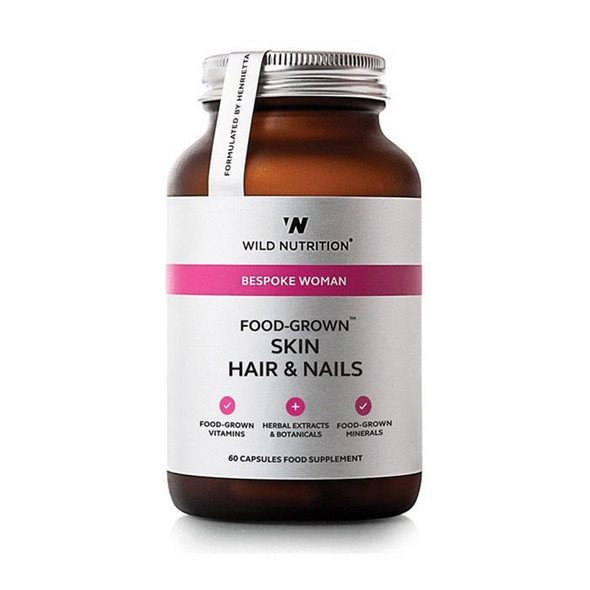 Wild Nutrition Food-Grown Skin Hair & Nails 60 Capsules