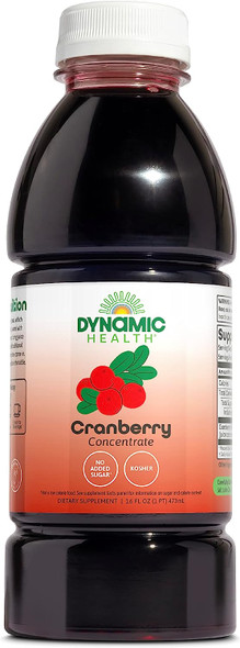 Dynamic Health Cranberry Concentrate 16 Oz Glass Bottle